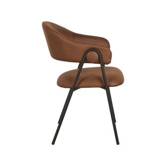 Eetkamerstoel Lowen - Cognac - Microfiber