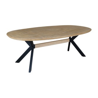 Eetkamertafel Deens Ovaal | Butterfly poot | Mangohout | 220 x 120 cm
