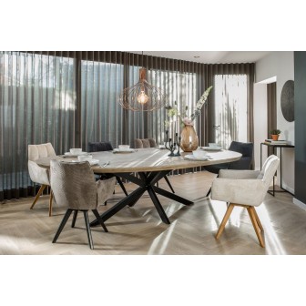 Eetkamertafel Pebble Organisch | Octo poot | Mangohout | 280 x 140 cm
