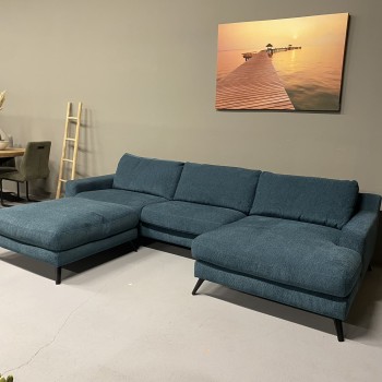 Hoekbank Pittsburgh | 3 zits + chaiselong + hocker