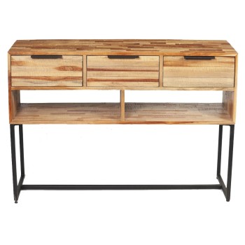 Wandtafel recycled teak | 110x35x77 cm