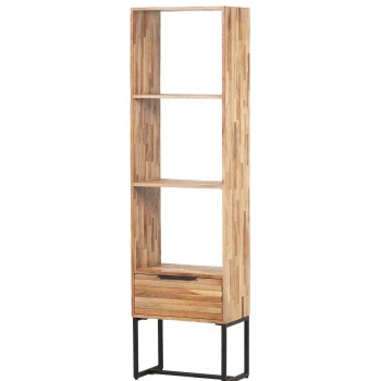 Boekenkast recycled teak | 180x50x30 cm