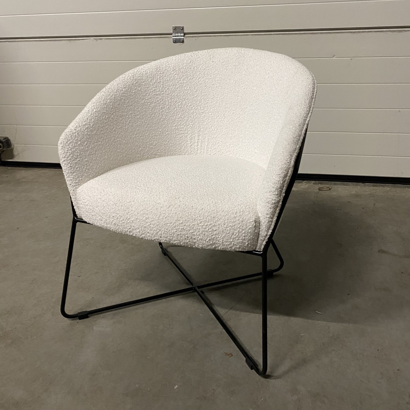 Fauteuil Britisch | Wit| Teddy stof