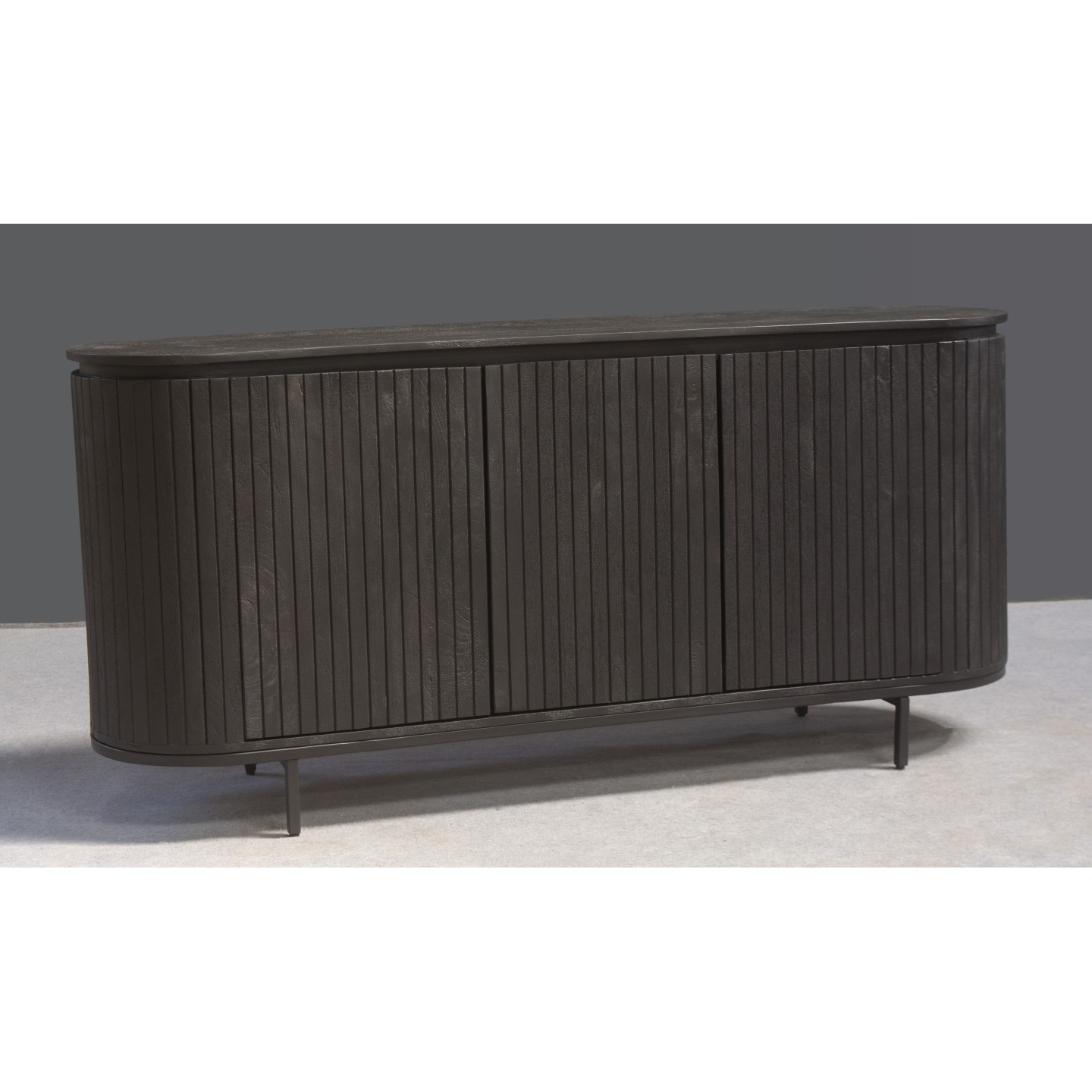 Dressoir Hjorne | Acaciahout | Zwart