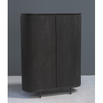 Wandkast Hjorne | Acaciahout | Zwart