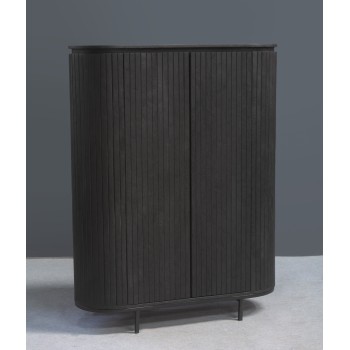 Wandkast Hjorne | Acaciahout | Zwart