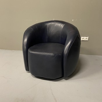 Fauteuil Harlem | Donkerblauw | Leder 