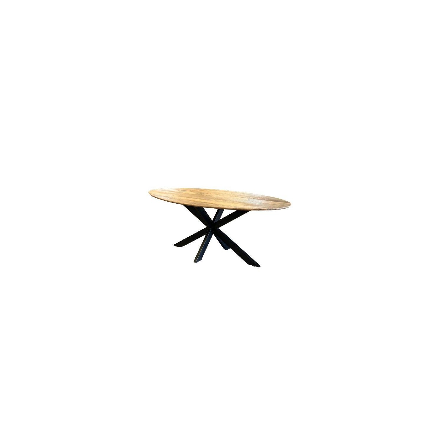 Eetkamertafel Duin | Ovaal 210 x 100 x 77 cm | Verjongd blad | Spinpoot 