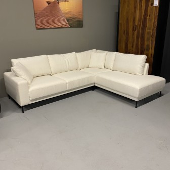 Hoekbank Maltese | 2,5 zits AL + Open eiland Rechts | Alpine Ivory 101