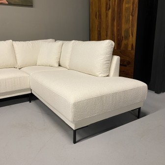 Hoekbank Maltese | 2,5 zits AL + Open eiland Rechts | Alpine Ivory 101