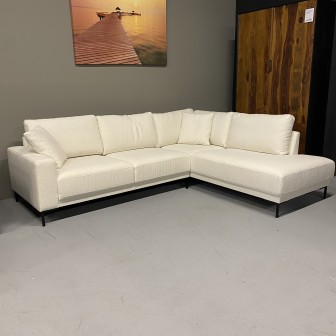 Hoekbank Maltese | 2,5 zits AL + Open eiland Rechts | Alpine Ivory 101