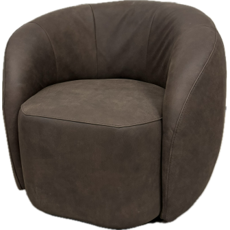 Fauteuil Harlem | Ecoleder | Donkerbruin