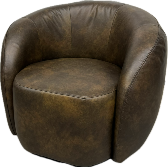 Fauteuil Harlem | Retro Leder | Donkerbruin