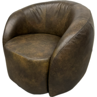 Fauteuil Harlem | Retro Leder | Donkerbruin