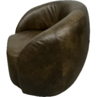 Fauteuil Harlem | Retro Leder | Donkerbruin