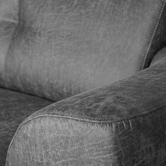 Hoekbank Salerno - Antraciet - Microfiber - 2,5-Zits + Chaise Longue