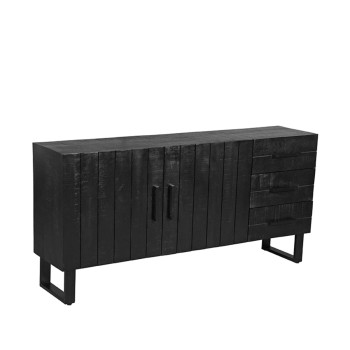 Dressoir Sereno - Zwart - Mangohout