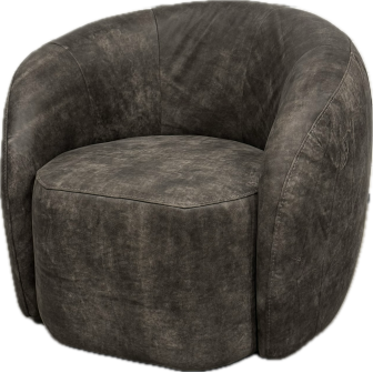 Fauteuil Harlem | Retro Leder | Antraciet