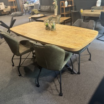 Eetkamertafel Reus Deens ovaal 210 x 100 x 78 cm | HPL | Mango