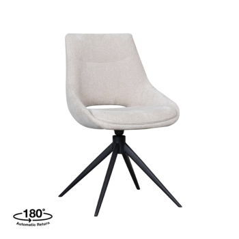 Eetkamerstoel Marlow - Naturel - Elite - Black Frame