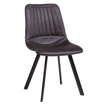 Pluto maxwell dark steel eetkamerstoel