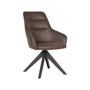 Eetkamerstoel Jace - Antraciet - Microfiber