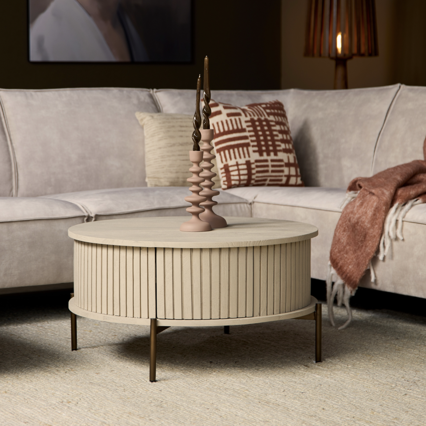 Salontafel Madison Sand | 80 cm | Rond