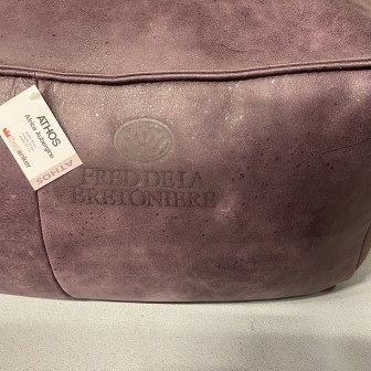 Hocker Athos | Afrika Leder | Aubergine