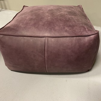 Hocker Athos | Afrika Leder | Aubergine