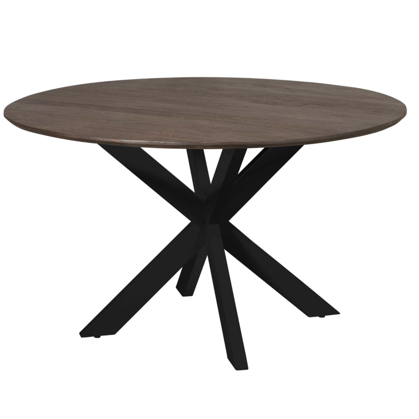 Eettafel Rond Madison Brown | 130 cm | Poot Black