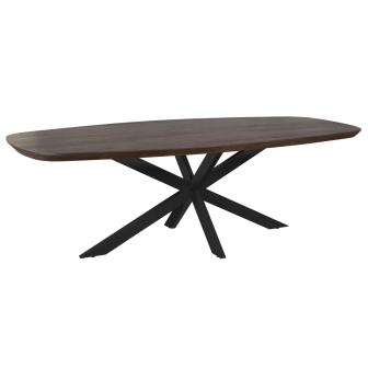 Eettafel Madison Brown | 240 cm | Poot Black