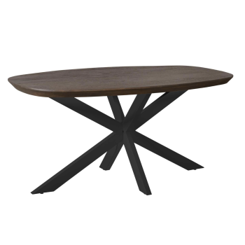 Eettafel Madison Brown | 160 cm | Poot Black