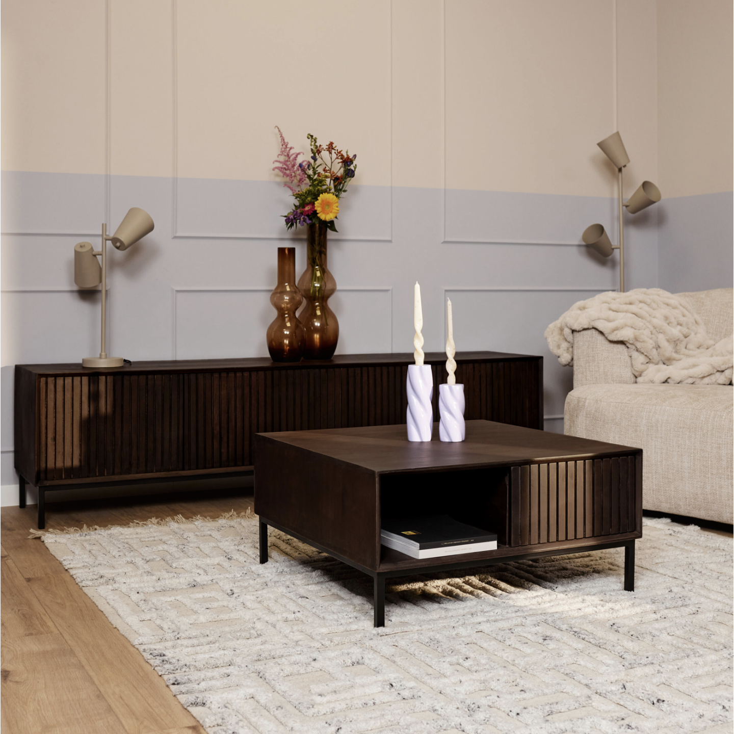 Salontafel Madison Brown | 80 cm | Vierkant