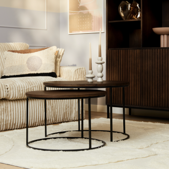 Salontafel Madison Brown | 70 cm | Set van 2