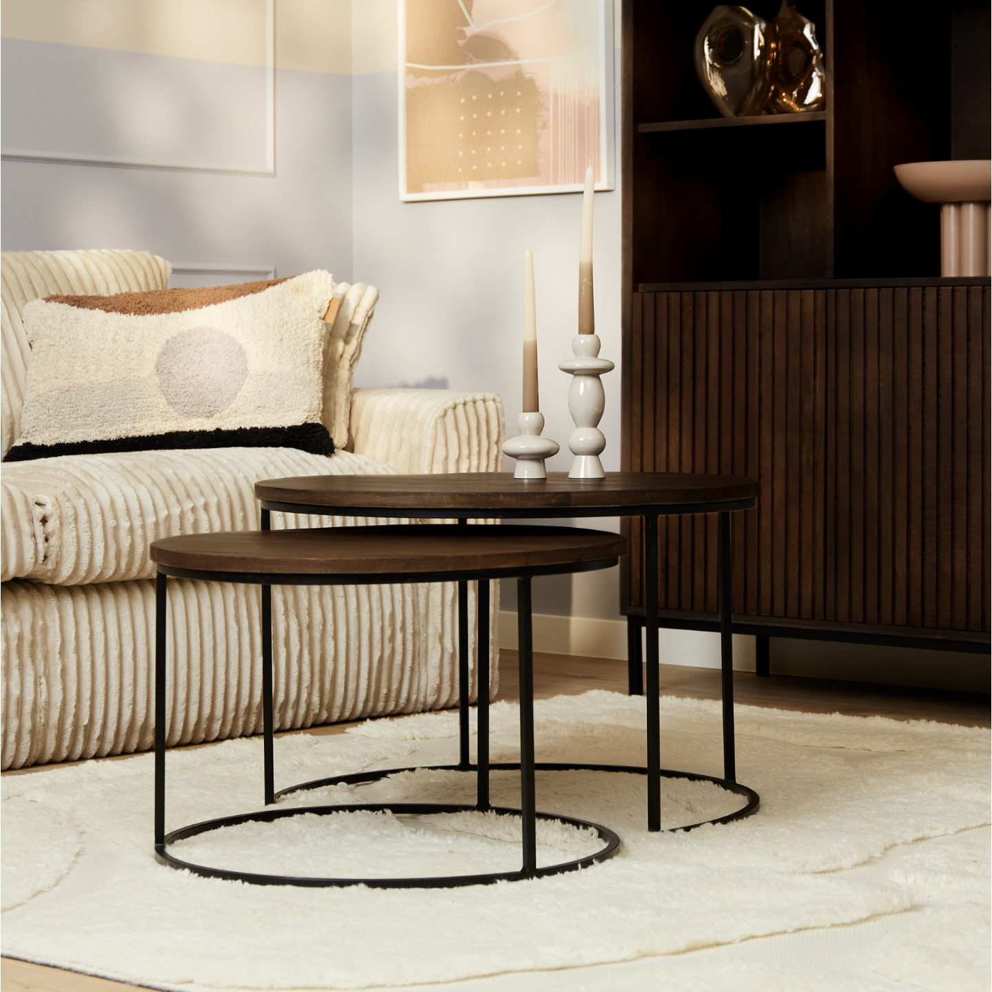 Salontafel Madison Brown | 70 cm | Set van 2