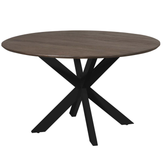Eettafel Rond Madison Brown | 150 cm | Poot Black