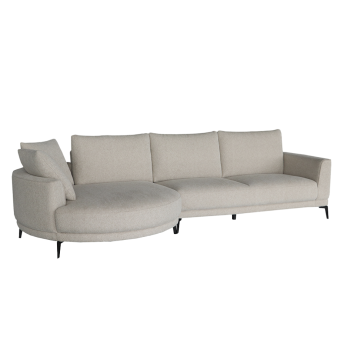Bank Prescot | 2,5 zits R - Chaise L| Taupe