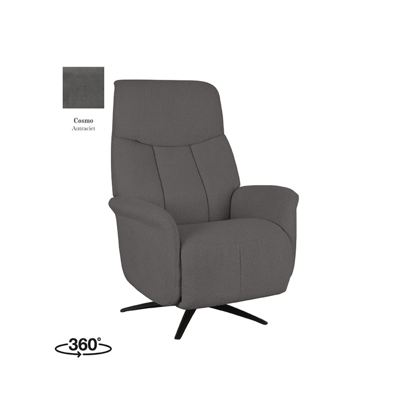 Fauteuil Oslo - Antraciet - Micro Suede - One Size
