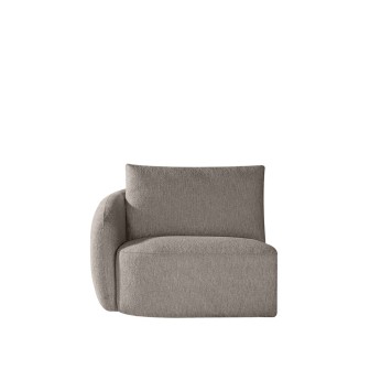 Bank Rocca - Taupe - Canyon - 1,5-Zits Arm Links Voorstaand