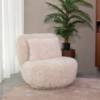 Fauteuil Doodle - Crème - Fluffy - One Size