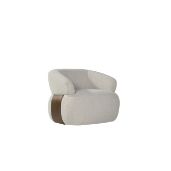 Fauteuil Valenza - Naturel - Boucle - Walnoot Eiken