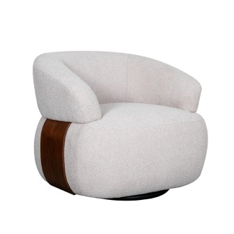 Fauteuil Valenza - Naturel - Boucle - Walnoot Eiken