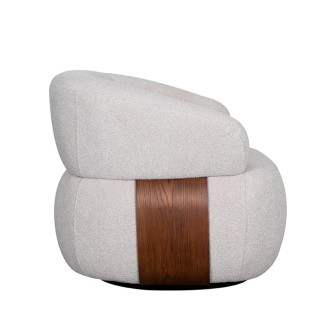 Fauteuil Valenza - Naturel - Boucle - Walnoot Eiken