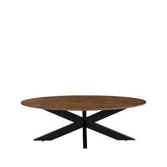 Salontafel James - Nature - Mangohout - 130 cm - Rond