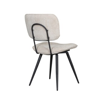 Eetkamerstoel Liva - Naturel - Elite - Black Frame