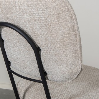 Eetkamerstoel Liva - Naturel - Elite - Black Frame