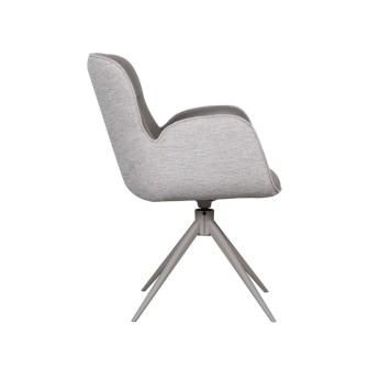 Eetkamerstoel Lasse - Forest - Microfiber - Taupe Frame