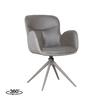 Eetkamerstoel Lasse - Forest - Microfiber - Taupe Frame
