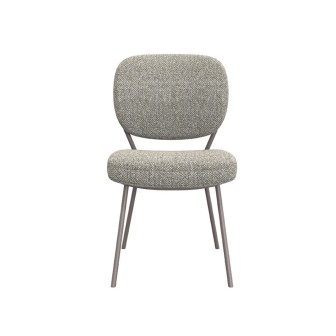 Eetkamerstoel Singapore - Truffel grijs - Boucle - Bronze Frame