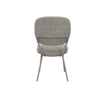 Eetkamerstoel Singapore - Truffel grijs - Boucle - Bronze Frame